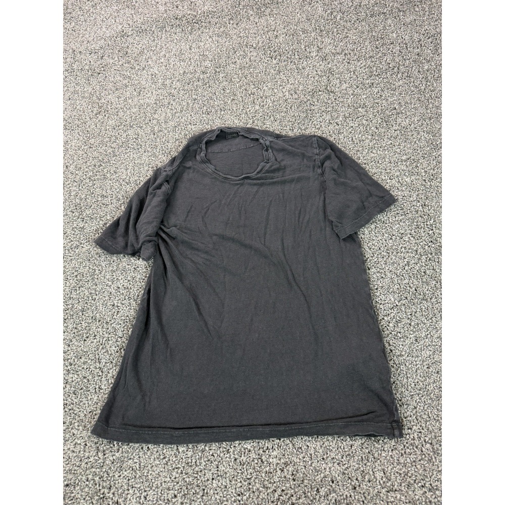 120% Lino Short Sleeve T Shirt Men's Size Medium Black Sustainable Preppy